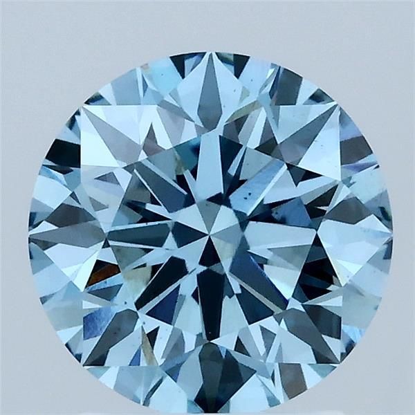 Round Fancy Vivid Blue Lab-grown Diamond 2.02ct VS2 loose diamond