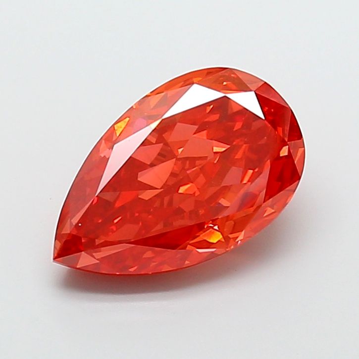 Pear Fancy Vivid Red Lab-grown Diamond 7.08ct VS2 loose diamond