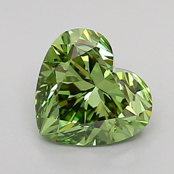 Heart Fancy Vivid Green Lab-grown Diamond 1.05ct VVS2 loose diamond
