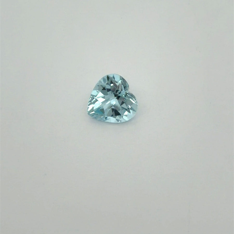 Heart Blue Aquamarine 1.55ct loose gemstone