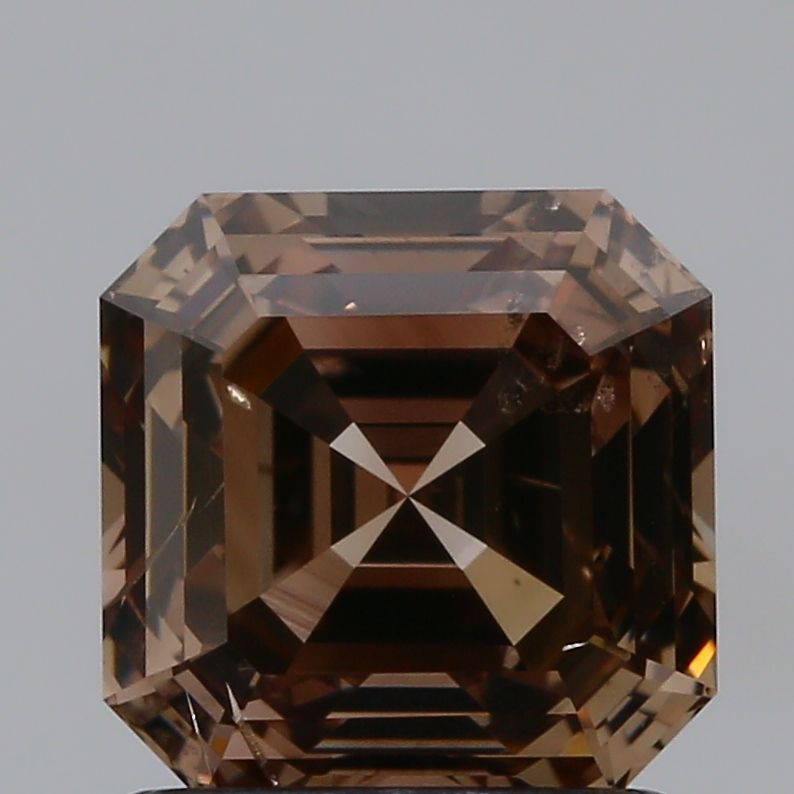 Square Emerald Fancy Dark Orange Brown Natural Diamond 1.51ct SI2 loose diamond