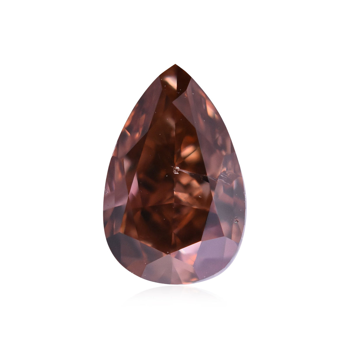 Pear Fancy Deep Orangey Pink Natural Diamond 0.37ct I1 loose diamond