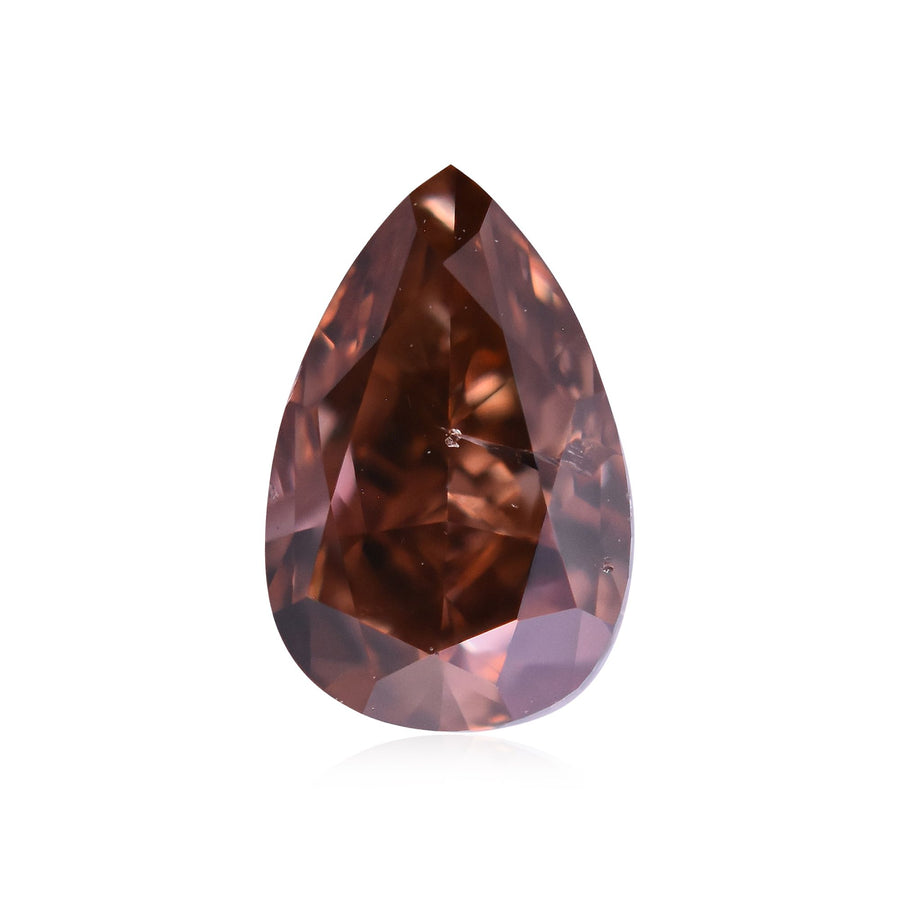 Pear Fancy Deep Orangey Pink Natural Diamond 0.37ct I1 loose diamond