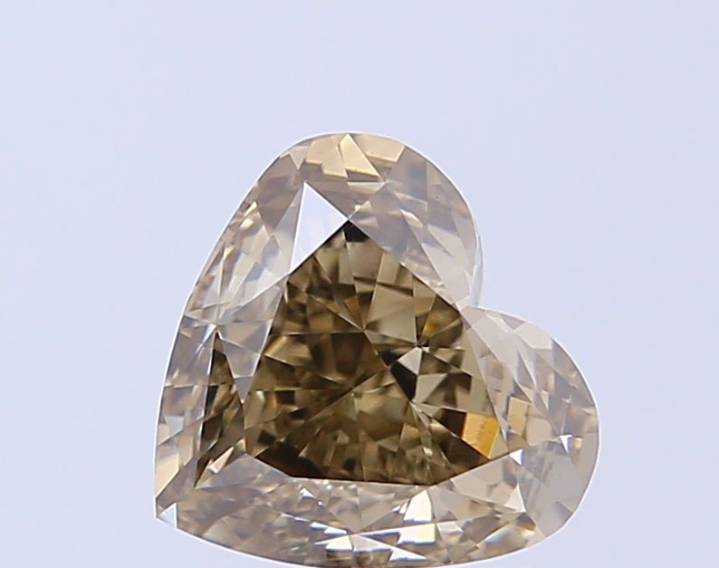 Heart Fancy Light Yellowish Gray Lab-grown Diamond 3.01ct VS2 loose diamond