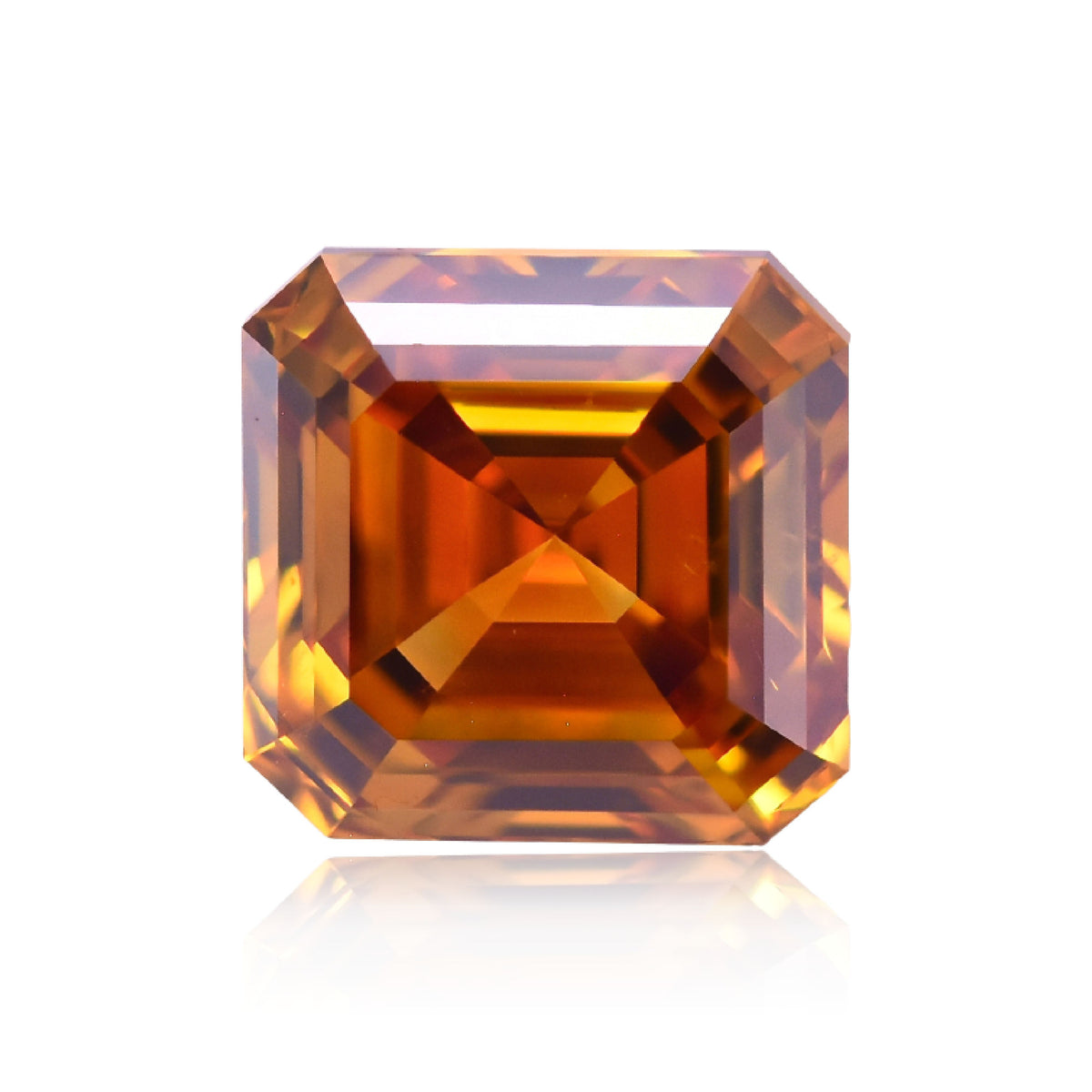 Asscher Fancy Deep Brownish Yellowish Orange Natural Diamond 1.28ct SI1 loose diamond