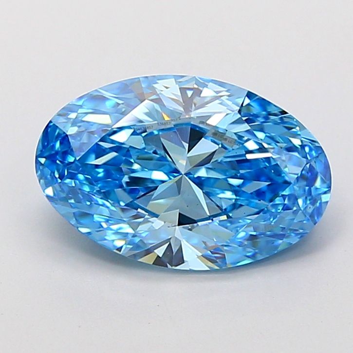 Oval Fancy Vivid Blue Lab-grown Diamond 3.01ct VS2 loose diamond