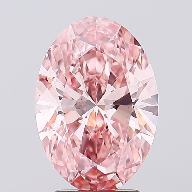 Oval Fancy Vivid Pink Lab-grown Diamond 3.09ct VS2 loose diamond