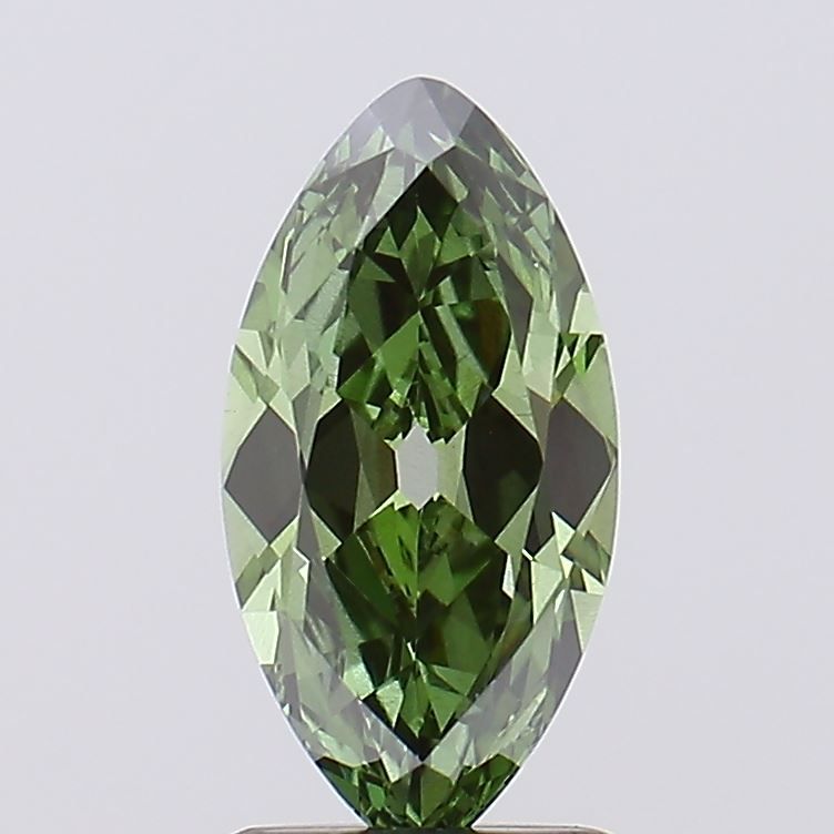 Marquise Fancy Vivid Green Lab-grown Diamond 1.24ct VS2 loose diamond