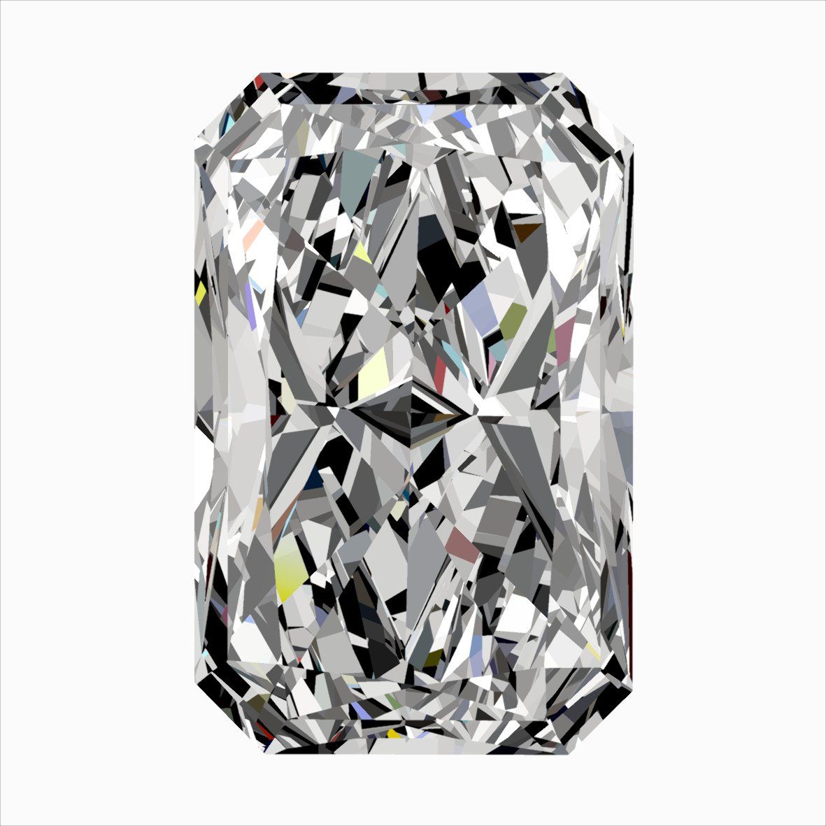 Radiant Natural Diamond 0.41ct E IF