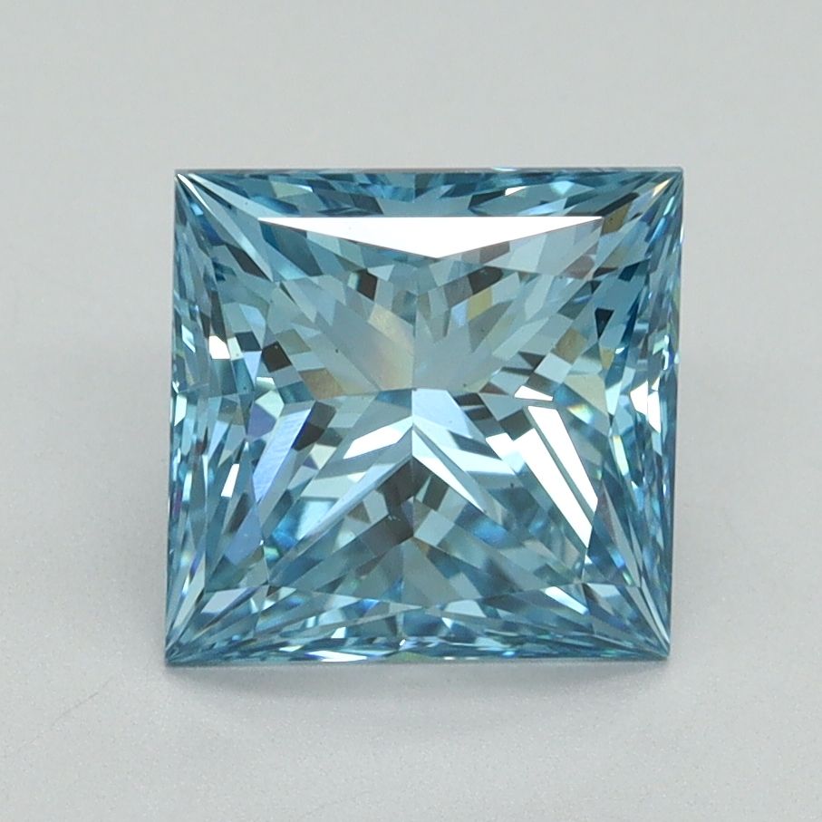 Princess Fancy Vivid Blue Lab-grown Diamond 2.56ct VS2 loose diamond