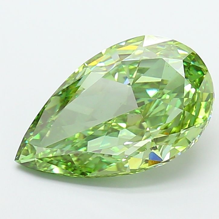 Pear Fancy Vivid Green Lab-grown Diamond 7.01ct VS2 loose diamond