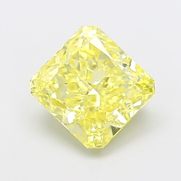 Square Radiant Fancy Intense Yellow Lab-grown Diamond 2.13ct VS2 loose diamond