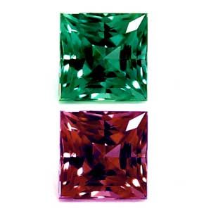 Square Green Alexandrite 0.08ct loose gemstone