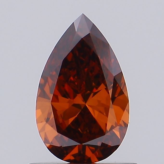 Pear Fancy Deep Red Lab-grown Diamond 0.64ct VVS2 loose diamond
