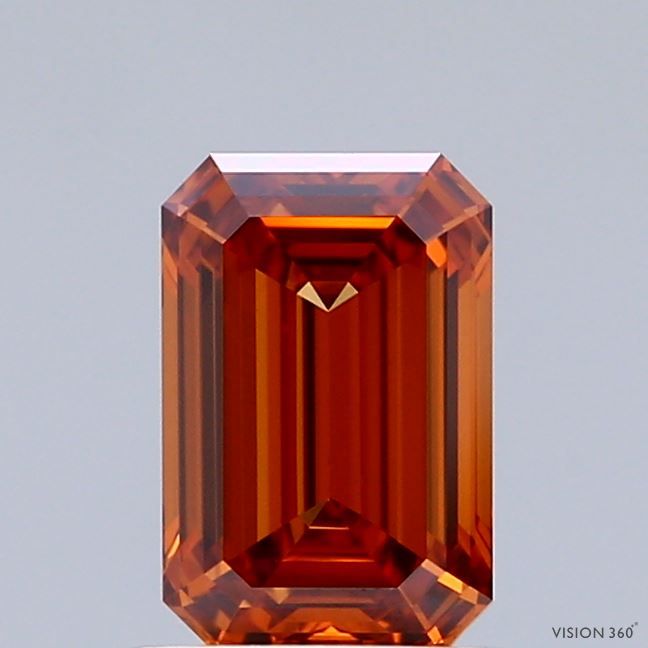 Emerald Fancy Vivid Orange Lab-grown Diamond 1.23ct VVS2 loose diamond