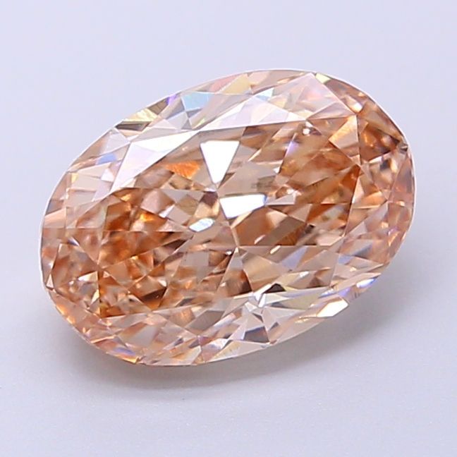 Oval Fancy Light Brown Lab-grown Diamond 2.02ct VVS2 loose diamond