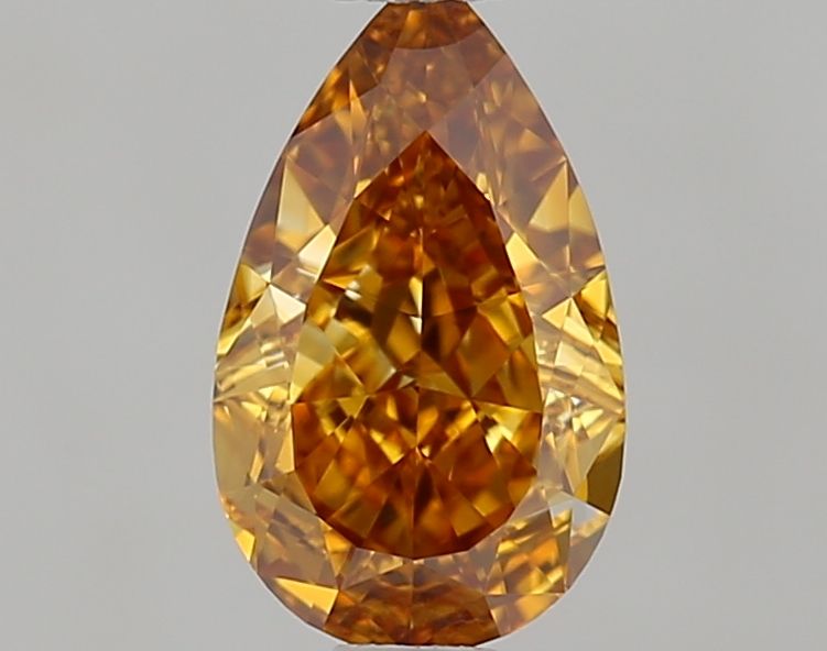 Pear Fancy Deep Brownish Yellowish Orange Natural Diamond 0.67ct VS1 loose diamond