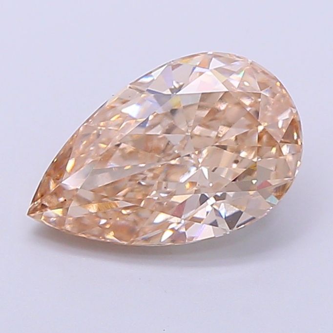 Pear Fancy Light Brown Lab-grown Diamond 2.13ct VVS2 loose diamond
