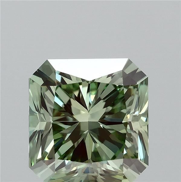 Square Radiant Fancy Vivid Green Lab-grown Diamond 2.01ct VVS2 loose diamond