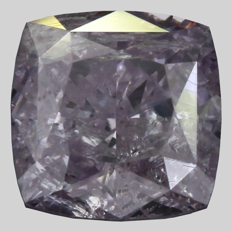 Cushion Fancy Pink Purple Natural Diamond 0.37ct I2 loose diamond