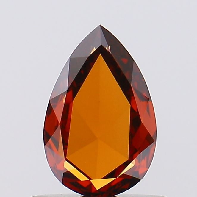 Pear Fancy Vivid Orangey Red Lab-grown Diamond 0.5ct VS1 loose diamond