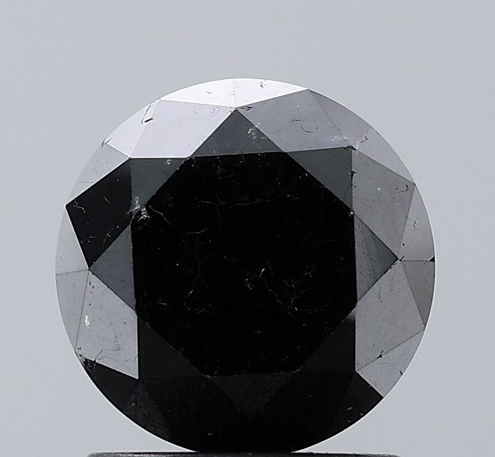 Round Black Natural Diamond 1.85ct VS1 loose diamond