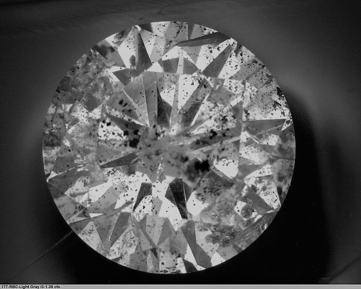Round Fancy Light Gray Natural Diamond 1.38ct I3 loose diamond