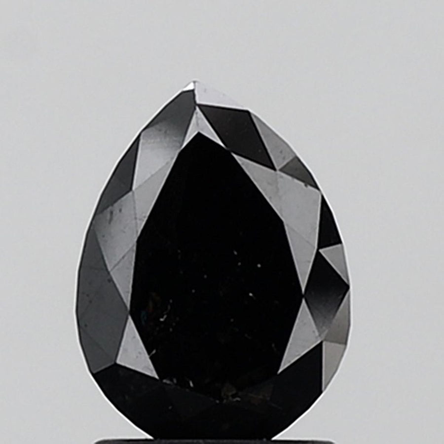 Pear Black Natural Diamond 1.47ct VVS2 loose diamond