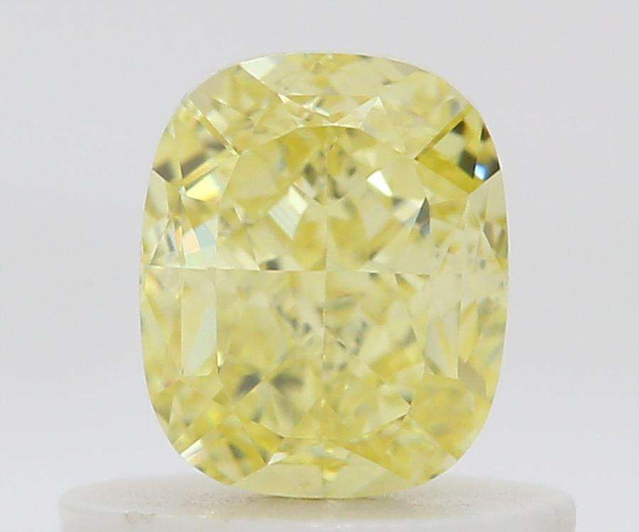 Cushion Fancy Intense Yellow Natural Diamond 0.62ct VS2 loose diamond