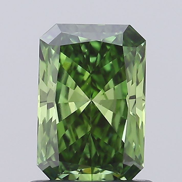 Radiant Fancy Vivid Green Lab-grown Diamond 0.96ct VVS2 loose diamond