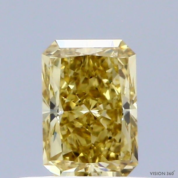 Radiant Fancy Intense Yellow Lab-grown Diamond 0.55ct VVS2 loose diamond