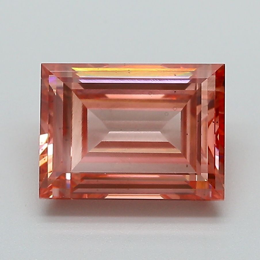 Baguette Fancy Vivid Pink Lab-grown Diamond 2.8ct VS2 loose diamond
