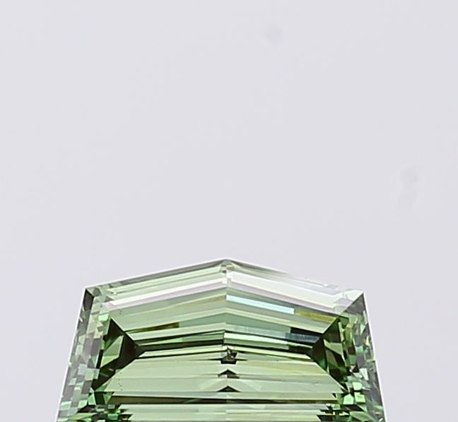 Pentagonal Fancy Vivid Green Lab-grown Diamond 0.72ct VS1 loose diamond