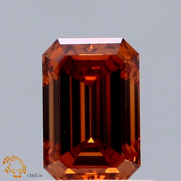 Emerald Fancy Vivid Orange Lab-grown Diamond 0.52ct VS1 loose diamond