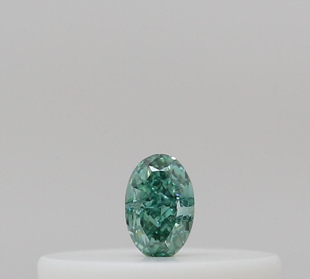 Oval Fancy Vivid Blue Green Natural Diamond 0.04ct loose diamond