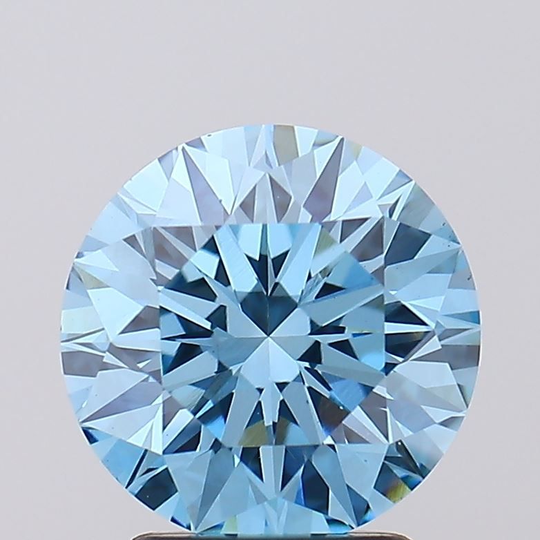 Round Fancy Vivid Blue Lab-grown Diamond 2.52ct VS1 loose diamond