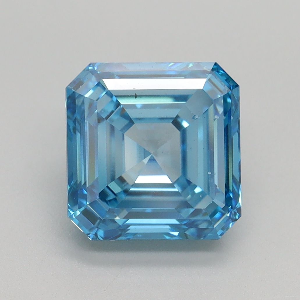 Asscher Fancy Vivid Blue Lab-grown Diamond 3.01ct SI1 loose diamond