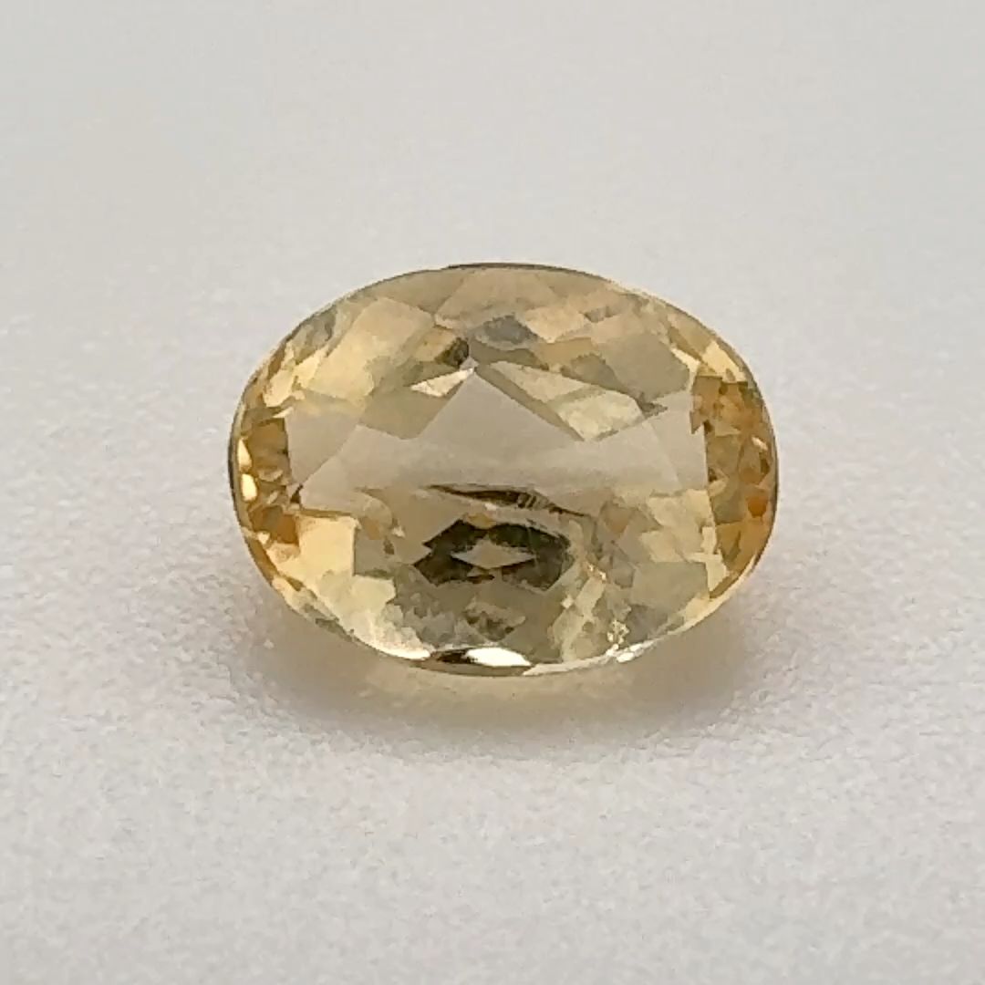 Oval Yellow Topaz 0.965ct loose gemstone