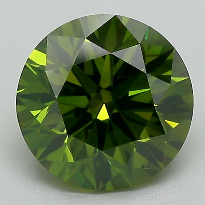 Round Fancy Green Natural Diamond 2ct VVS1 loose diamond