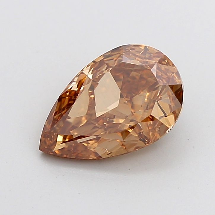 Pear Fancy Orangey Brown Lab-grown Diamond 2.25ct VVS2 loose diamond