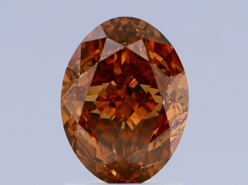 Oval Fancy Deep Brown Orange Natural Diamond 2.02ct VS2 loose diamond