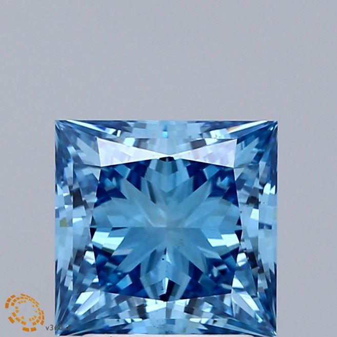 Princess Fancy Vivid Blue Lab-grown Diamond 2.08ct VS1 loose diamond