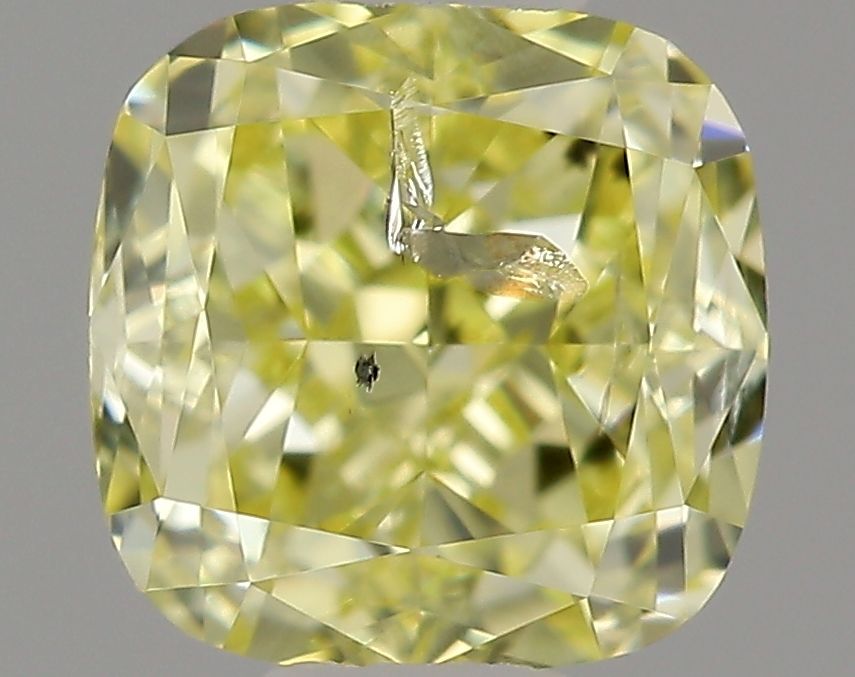 Cushion Fancy Intense Yellow Natural Diamond 0.48ct I1 loose diamond