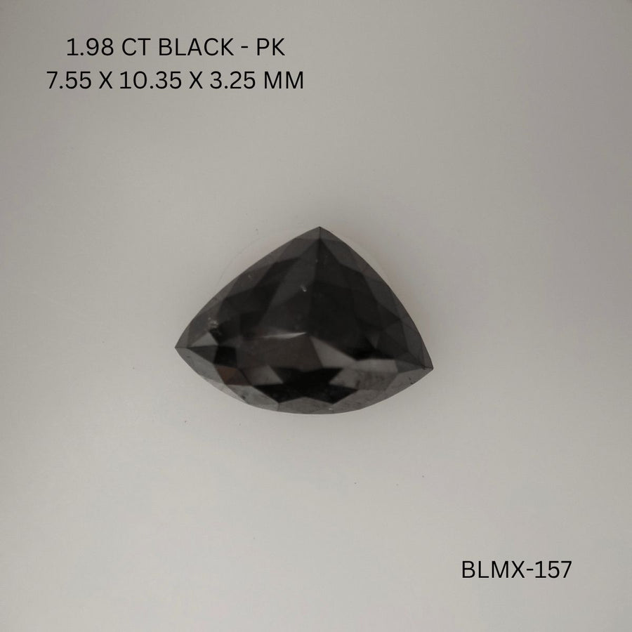 Triangular Black Natural Diamond 1.98ct I1 loose diamond