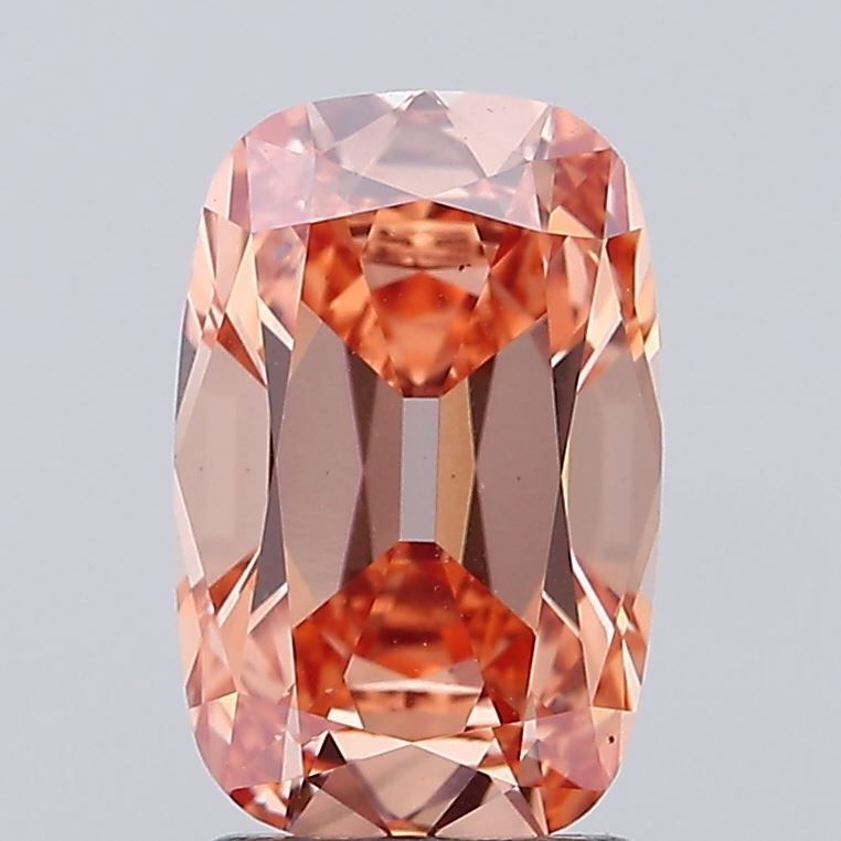 Cushion Fancy Intense Pinkish Orange Lab-grown Diamond 2.03ct VS1 loose diamond