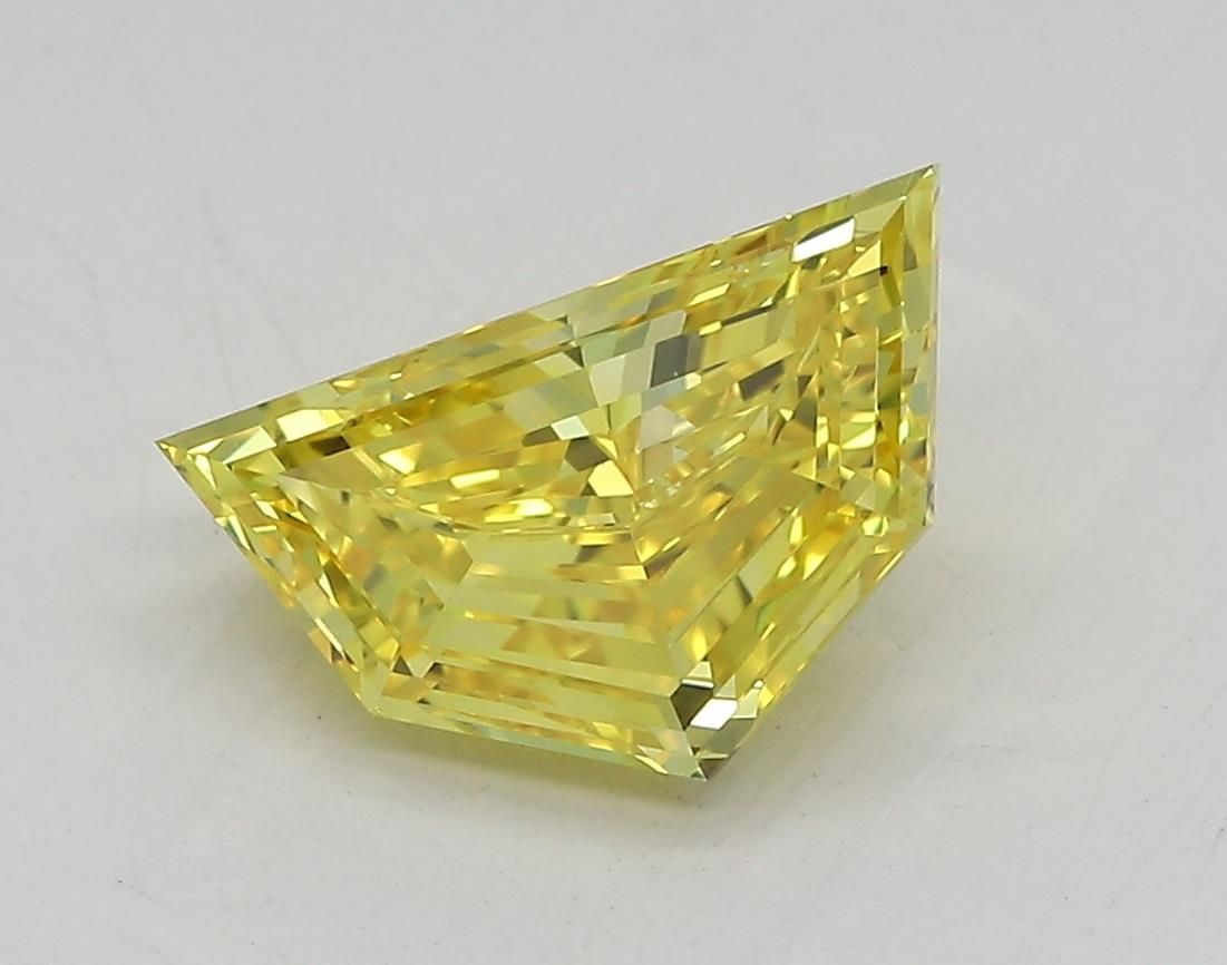 Heptagonal Fancy Vivid Yellow Lab-grown Diamond 1.51ct VVS1 loose diamond