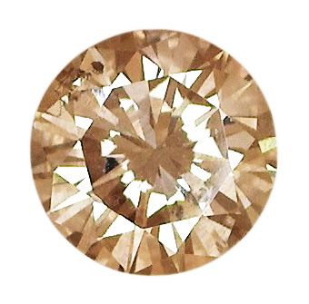 Round Champagne Natural Diamond 0.32ct SI1 loose diamond