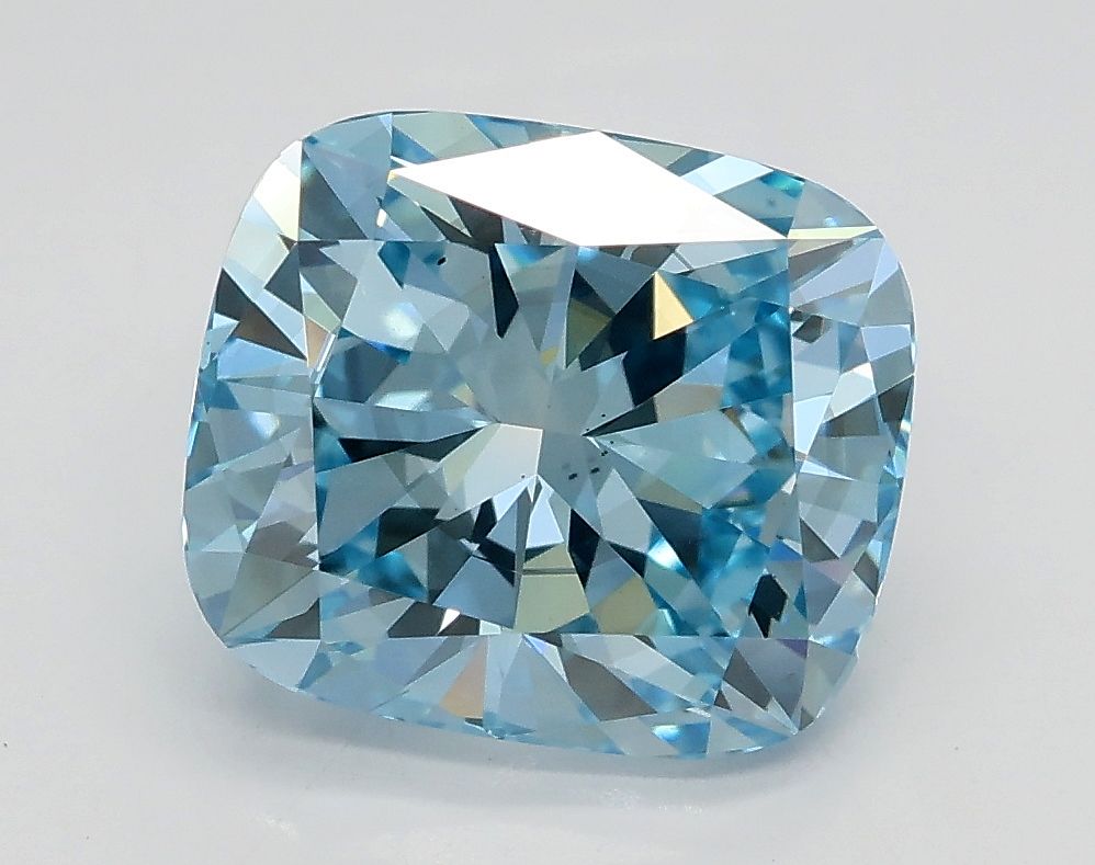 Cushion Fancy Intense Blue Lab-grown Diamond 2.71ct VS2 loose diamond