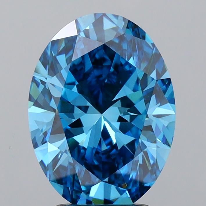 Oval Fancy Vivid Blue Lab-grown Diamond 3.02ct VS1 loose diamond