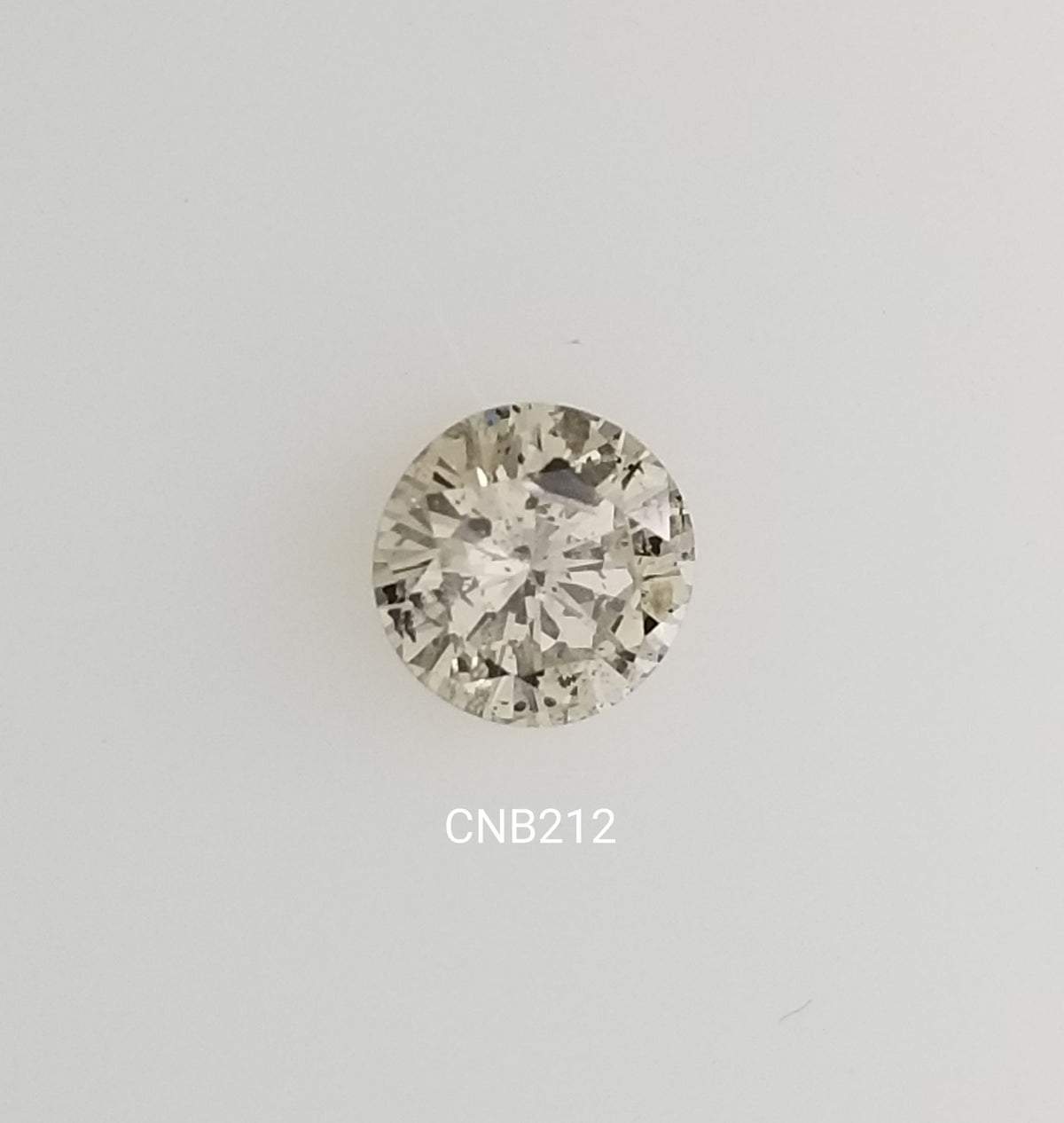 Round Light Champagne Natural Diamond 0.86ct I2 loose diamond
